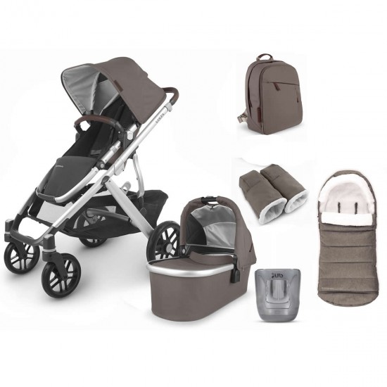 Uppababy VISTA V2 Pushchair & Pram + 4 Piece Accessory Bundle, Theo - 2025 BLACK FRIDAY DEAL