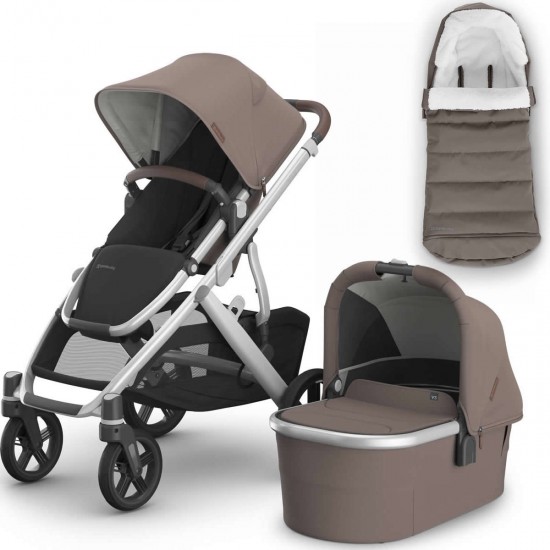 Uppababy VISTA V3 Pushchair & Pram + Cozy Ganoosh Footmuff, Theo