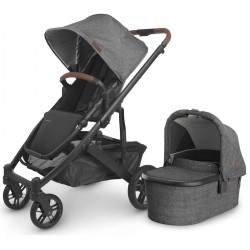 Uppababy CRUZ V2 Pushchair + Carrycot, Greyson Charcoal Melange