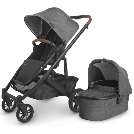 Uppababy CRUZ V2 Pushchair + Carrycot, Greyson Charcoal Melange Uppababy CRUZ V2 Pushchair + Carrycot, Greyson Charcoal Melange