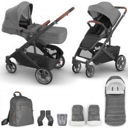 Uppababy CRUZ V3 Pushchair & Accessory Bundle, Greyson