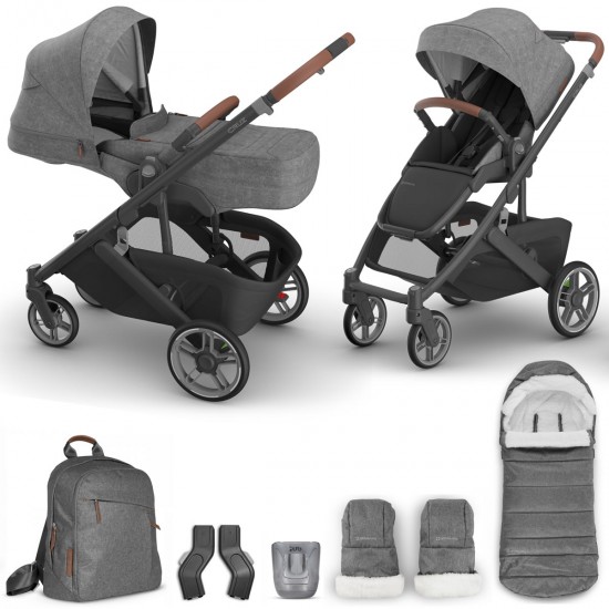 Uppababy CRUZ V3 Pushchair & Accessory Bundle, Greyson Uppababy CRUZ V3 Pushchair & Accessory Bundle, Greyson