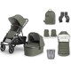 Uppababy VISTA V3 Pushchair & Pram + 5 Piece Accessory Bundle, Evelyn