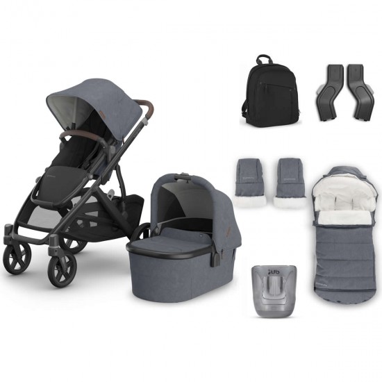 Uppababy VISTA V3 Pushchair & Pram + 5 Piece Accessory Bundle, Julian