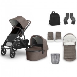 Uppababy VISTA V3 Pushchair & Pram + 5 Piece Accessory Bundle, Owen