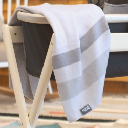 Uppababy Knitted Pram Blanket, Grey Plaid