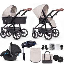 Venicci Shadow 2.0 Prestige Edition 3 in 1 Travel System + Isofix Base, Toscana Sand Tan