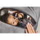 Venicci Upline 3 in 1 with Tiago 360 Car Seat + Base Complete Travel System Bundle + FREE Height Adjusters, Slate Grey