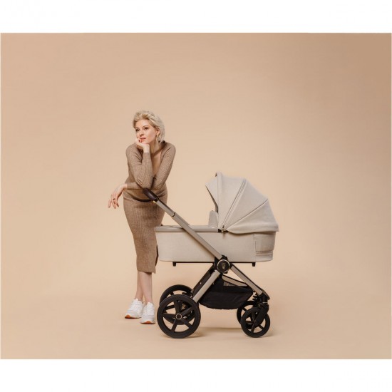 Venicci Upline 3 in 1 Travel System Bundle, Stone Beige