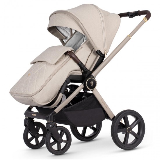 Venicci Upline 2 in 1 Pram - 10 Piece Bundle, Stone Beige