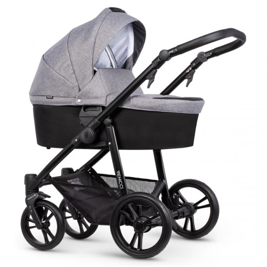 Venicci Genesis 3 in 1 Travel System Bundle + FREE Parasol, Light Grey