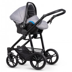 Venicci Genesis 3 in 1 Travel System Bundle + FREE Parasol, Light Grey