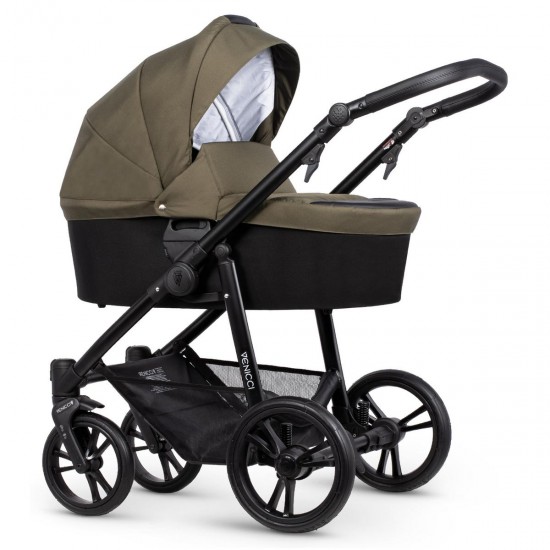 Venicci Genesis 3 in 1 Travel System Bundle + Isofix Base & FREE Parasol, Olive