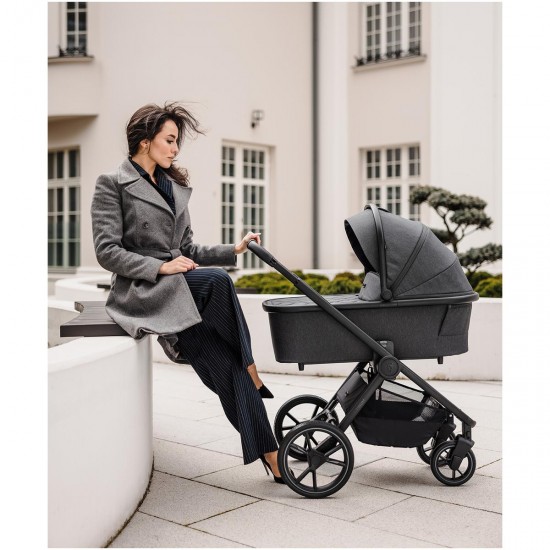 Venicci Tinum Edge 3 in 1 Travel System Bundle, Charcoal