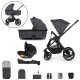 Venicci Tinum Edge 3 in 1 + Base Complete Travel System Bundle, Charcoal