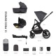 Venicci Tinum Edge 3 in 1 + Base Complete Travel System Bundle, Charcoal