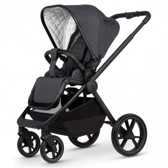 Venicci Tinum Edge 3 in 1 + Base Complete Travel System Bundle, Charcoal