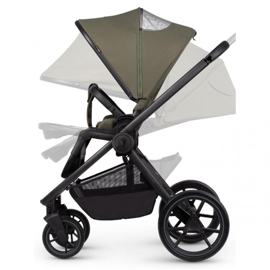 Venicci Tinum Edge 3 in 1 + Base Complete Travel System Bundle, Moss