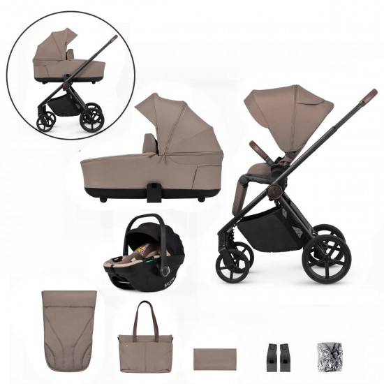 Venicci Claro 3 in 1 with Tiago 360 Car Seat Travel System Bundle, Almond Venicci Claro 3 in 1 with Tiago 360 Car Seat Travel System Bundle, Almond