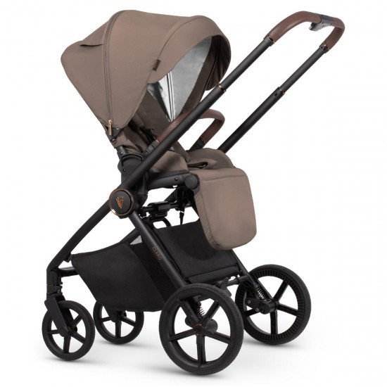 Venicci Claro 3 in 1 with Tiago 360 Car Seat + Base Complete Travel System Bundle, Almond Venicci Claro 3 in 1 with Tiago 360 Car Seat + Base Complete Travel System Bundle, Almond