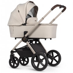 Venicci Upline 2 - 2 in 1 Pram - 9 Piece Bundle, Stone Beige