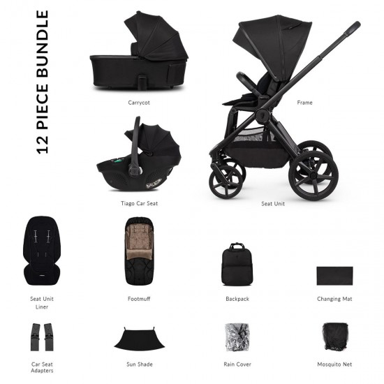 Venicci Upline 3 - 3 in 1 Travel System Bundle, Onyx