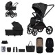 Venicci Upline 3 - 2 in 1 Pram - 11 Piece Bundle, Onyx
