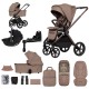 Venicci Upline 3 - 3 in 1 + Base Complete Travel System Bundle, Sand