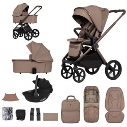 Venicci Upline 3 - 3 in 1 Travel System Bundle, Sand