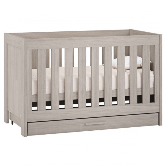 Venicci Forenzo Cot Bed with Drawer, Nordic White