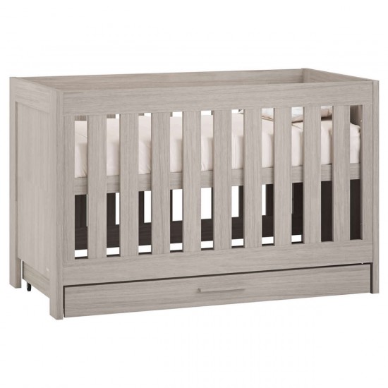 Venicci Forenzo Cot Bed with Drawer, Nordic White