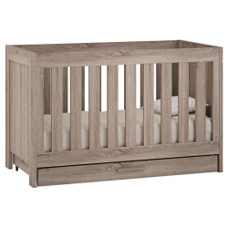 Venicci Forenzo Cot Bed with Drawer, Truffle Oak