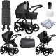 Venicci Soft 3 in 1 Travel System, Black Chassis / Denim Black