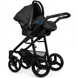 Venicci Soft 3 in 1 Travel System, Black Chassis / Denim Black