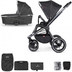 Venicci Tinum 10 Piece 2 in 1 Pram Bundle, Camo Black
