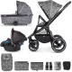 Venicci Tinum 3 in 1 Travel System Bundle, Camo Grey / Black Venicci Tinum 3 in 1 Travel System Bundle, Camo Grey / Black