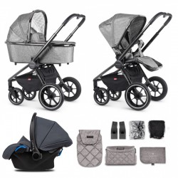 Venicci Tinum 3 in 1 Travel System Bundle, Grey