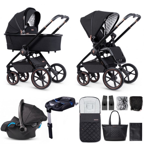 Venicci Tinum SE 3 in 1 Travel System Bundle + Isofix Base - Special Edition Stylish Black Venicci Tinum SE 3 in 1 Travel System Bundle + Isofix Base - Special Edition Stylish Black