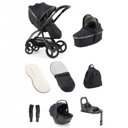 egg 3 Luxury Shell 360 i-Size Travel System Bundle, Carbonite