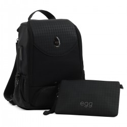 egg 3 Top Loader Backpack Changing Bag, Houndstooth Black