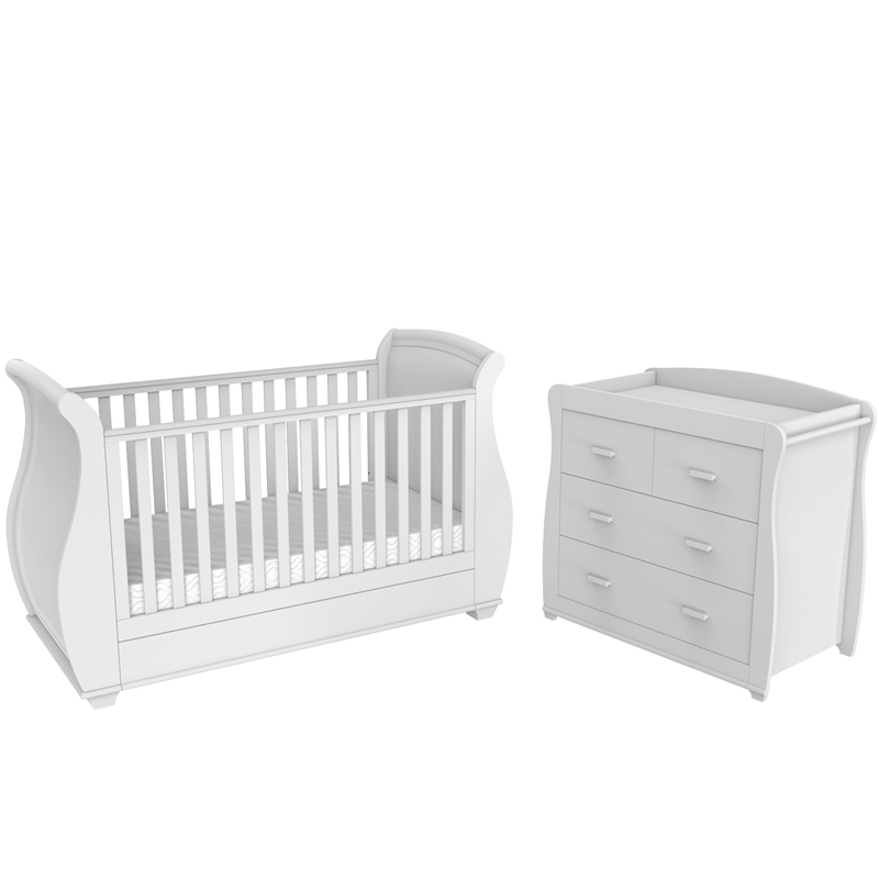 babymore bel sleigh cot bed