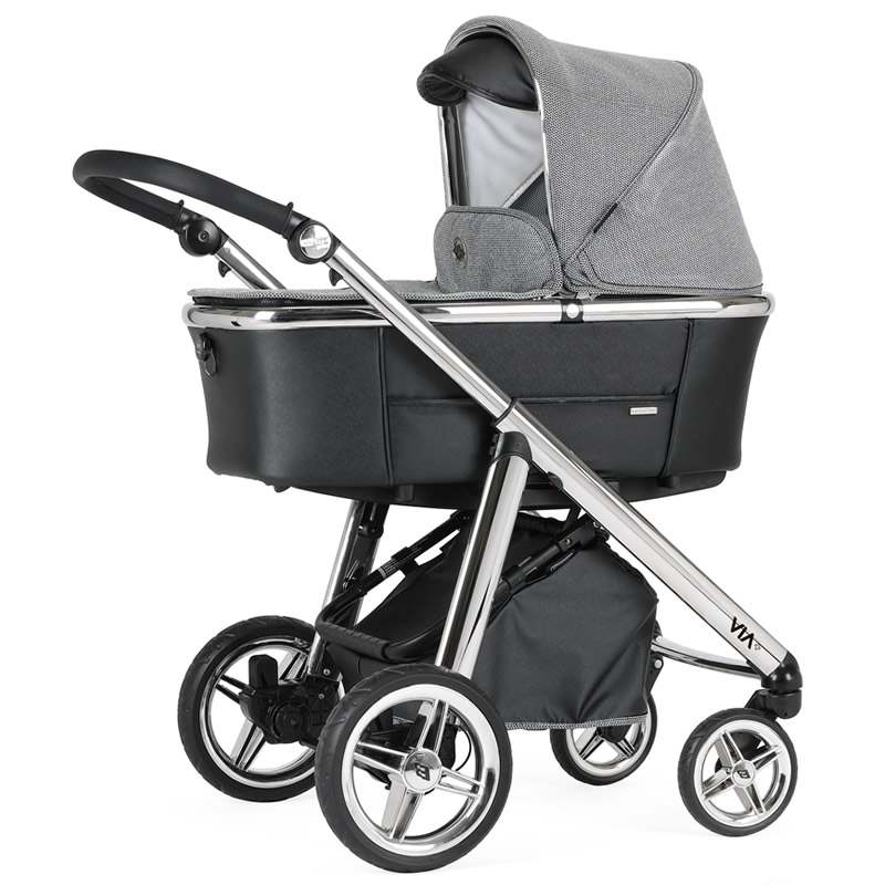 silver glitter pram