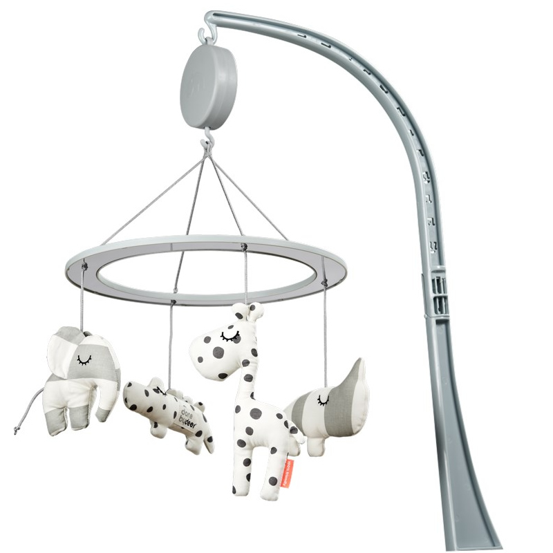 grey cot mobile