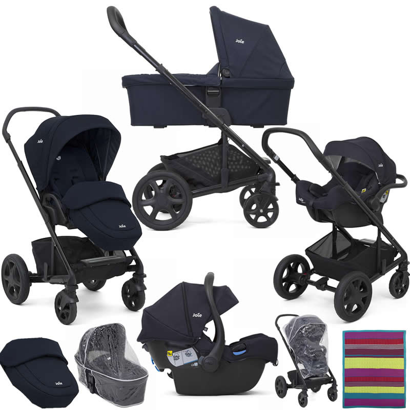 joie chrome scenic pushchair & carrycot chromium