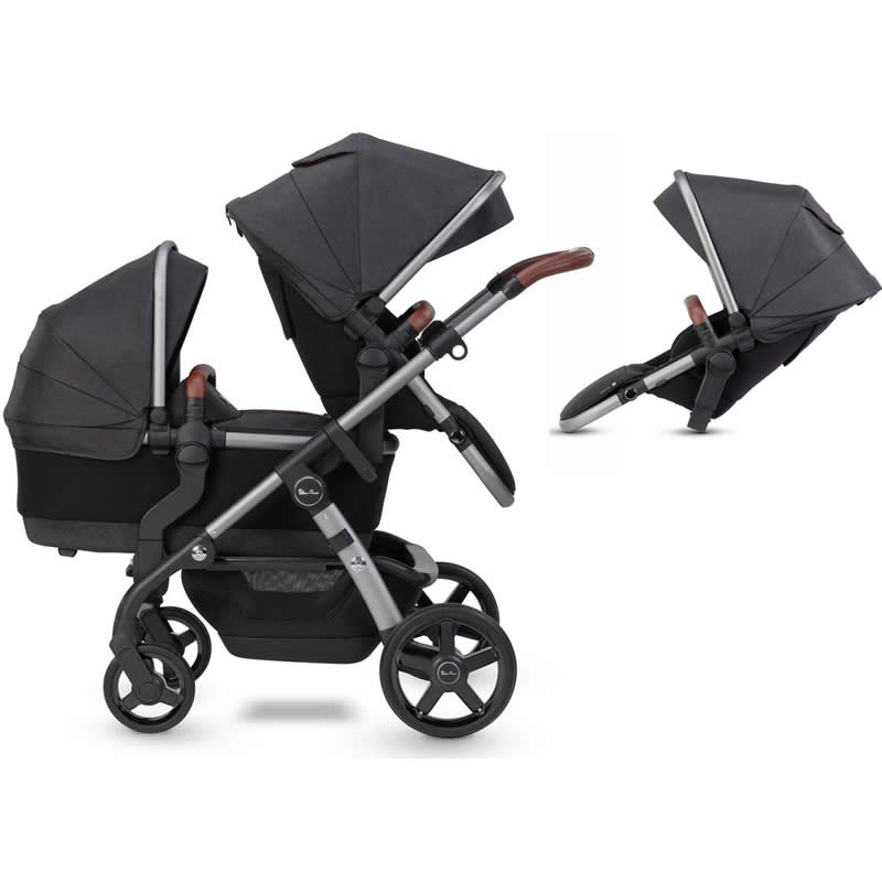 wave double pram