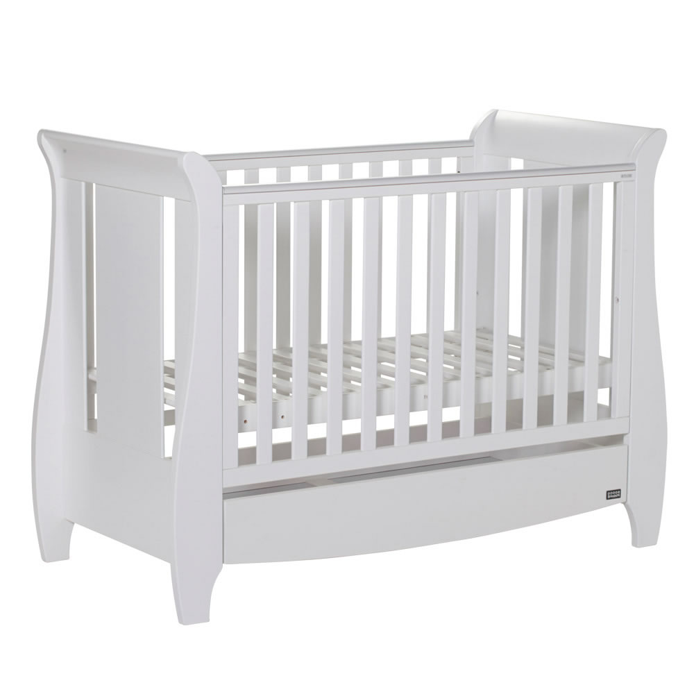Tutti Bambini Katie Space Saver Sleigh Cot Bed With Drawer Free