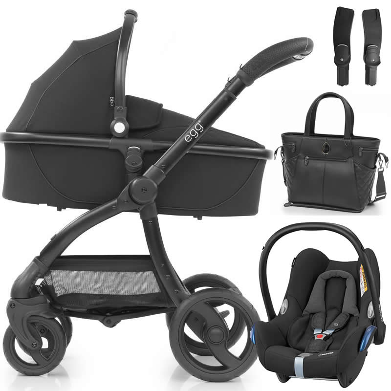 egg pram just black